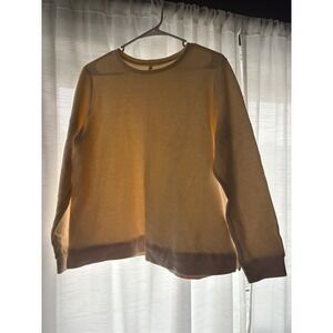 Eileen Fisher Textured Knit Crewneck Pullover Sweater Cream M M